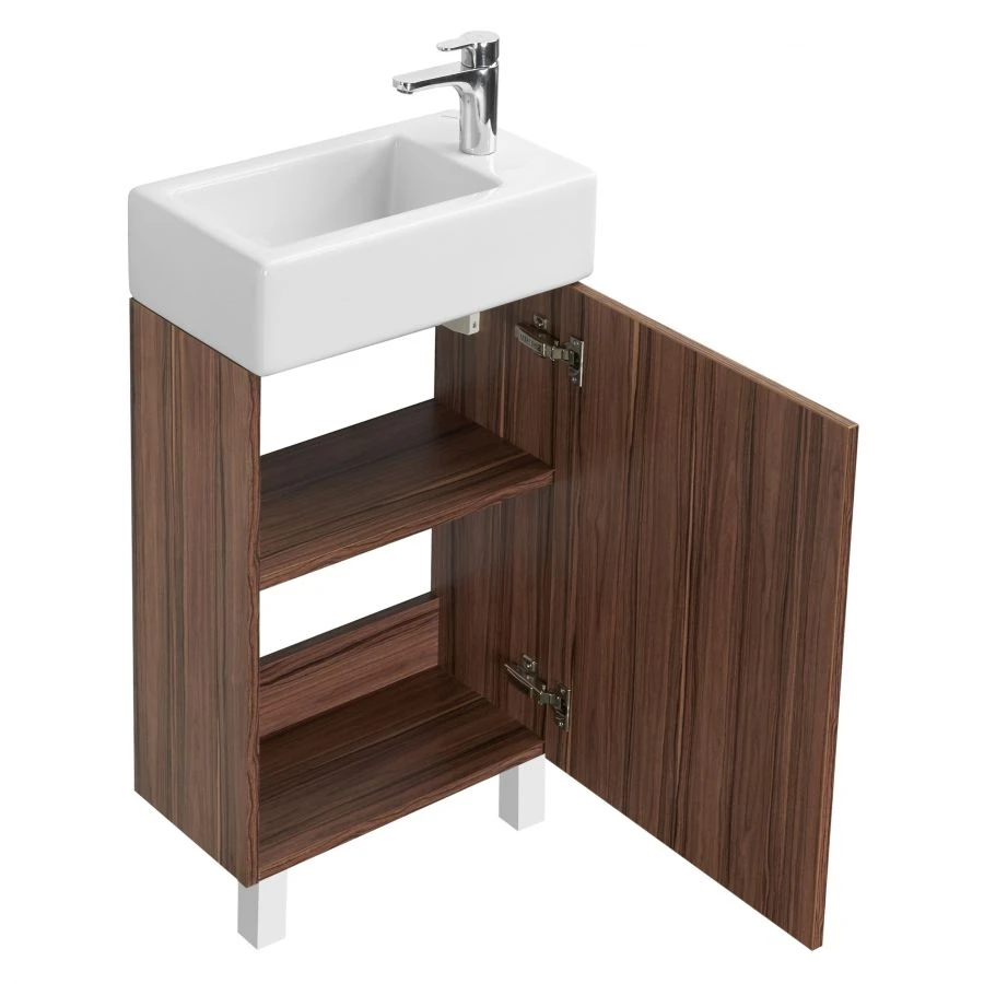 Compact Aquaton Eclipse N Vanity Unit in Dark Ebony 1A172601EK5601