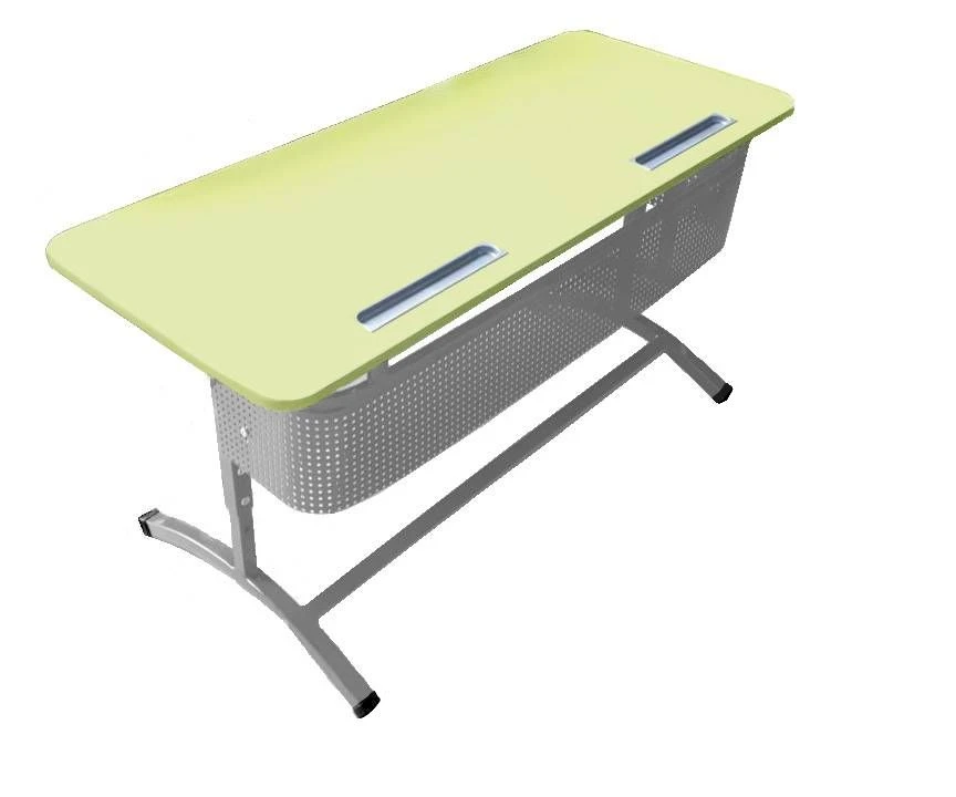 Adjustable Two-Seat Student Desk with Metal Frame Type II