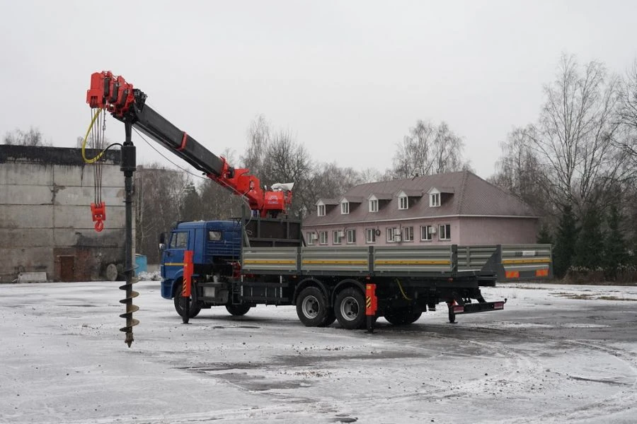 Multi-Functional Truck with Hydraulic Crane MKMA based on KAMAZ 65117 64K36N-UC
