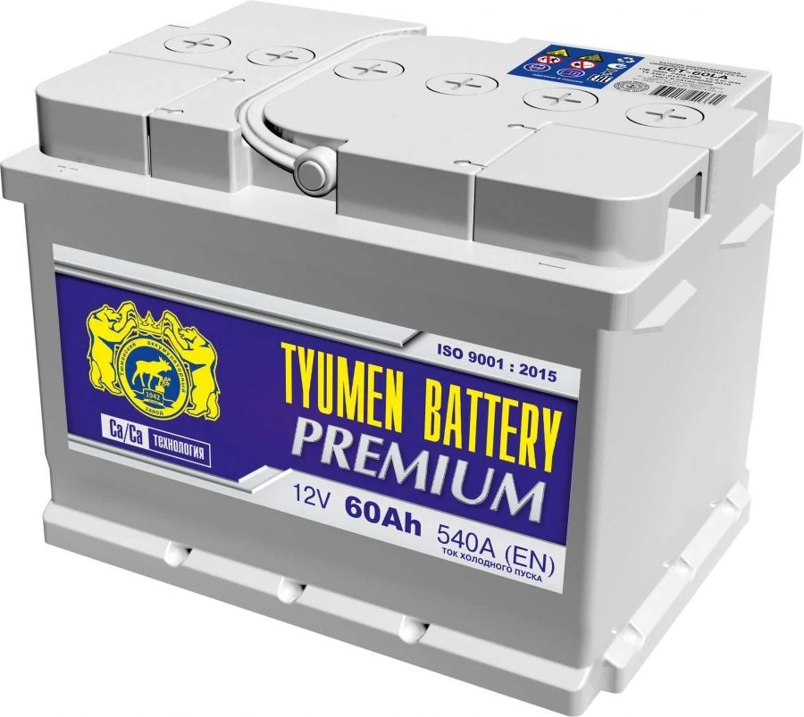 Батарея аккумуляторная свинцовая стартерная TYUMEN BATTERY 6СТ-61L PREMIUM