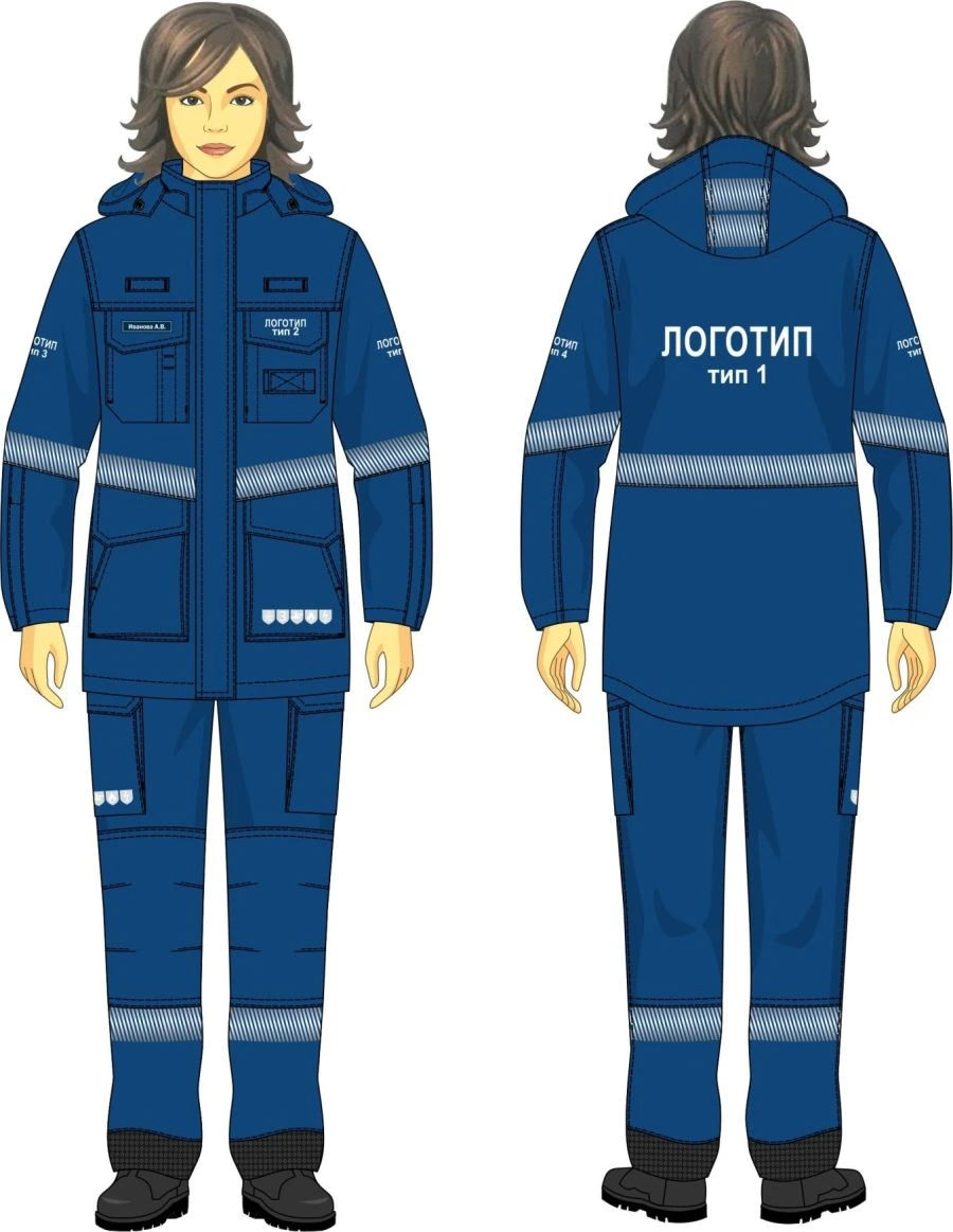 Women's Protective Jacket for Thermal Arc Risks in Gazprom Style