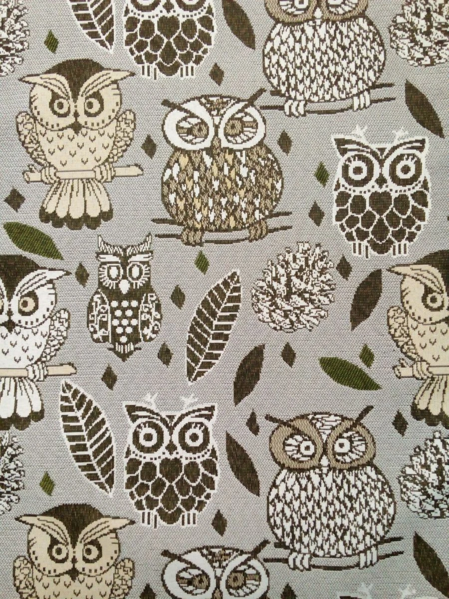 Owl Pattern Jacquard Upholstery Fabric Art. 300548