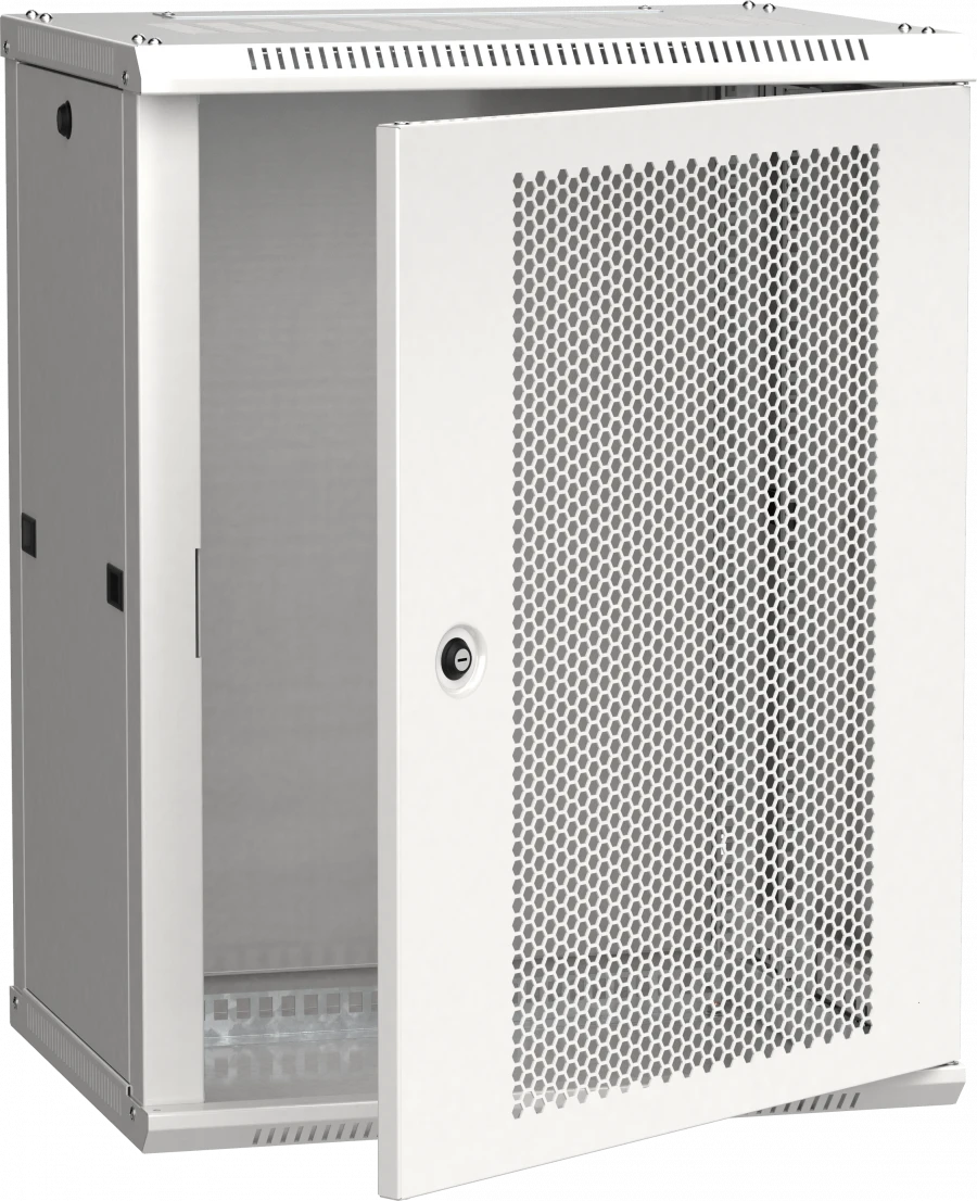 LINEA W 18U Wall-Mounted Cabinet 600x450 mm with Perforated Door, RAL7035