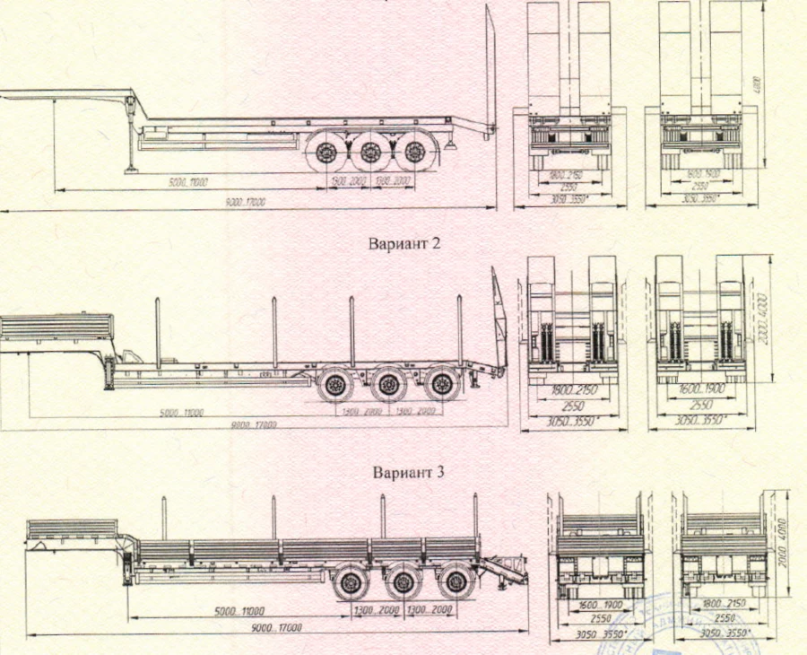 Heavy-Duty Semi-Trailer UST 946512 with Ramps and Extenders