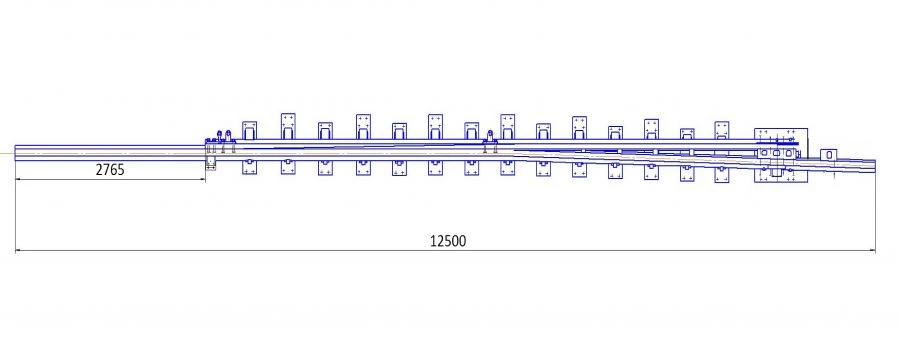 Curved Rail Type P65 with Direct Point for Project 2764.02.000
