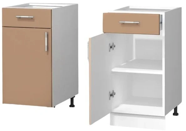 Combined Kitchen Cabinet Table for Storage and Preparation