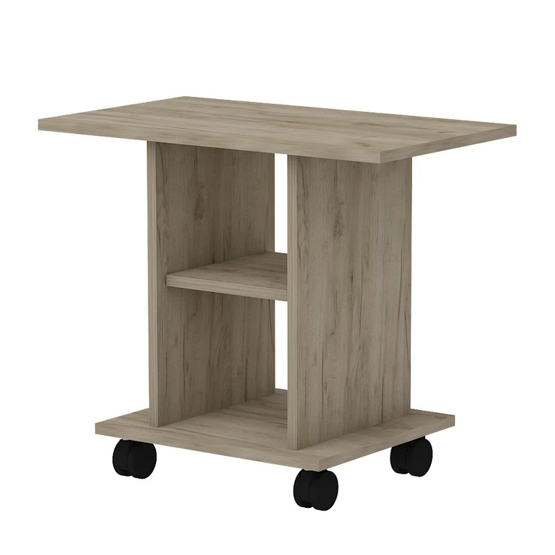 Compact Mobile Coffee Table with Wheels