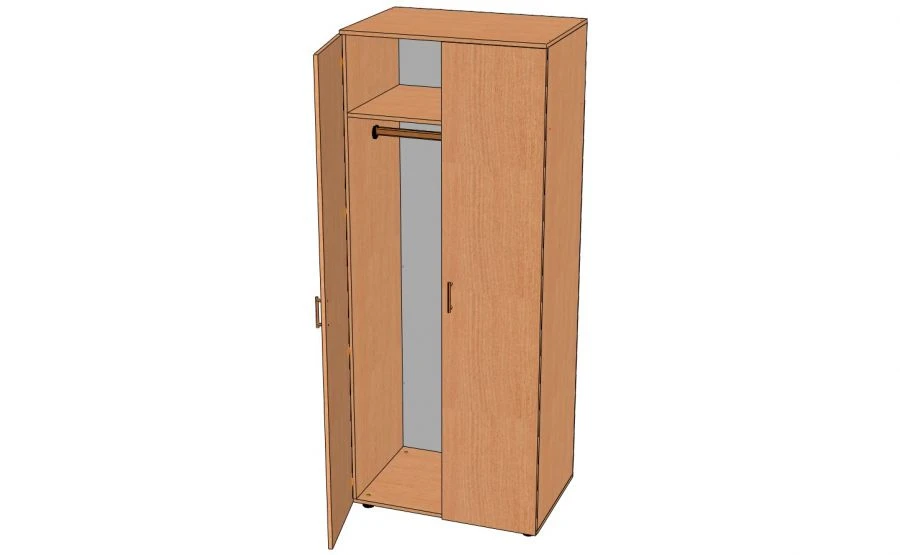 Clothing Storage Cabinet with Rod - Model SHO-1