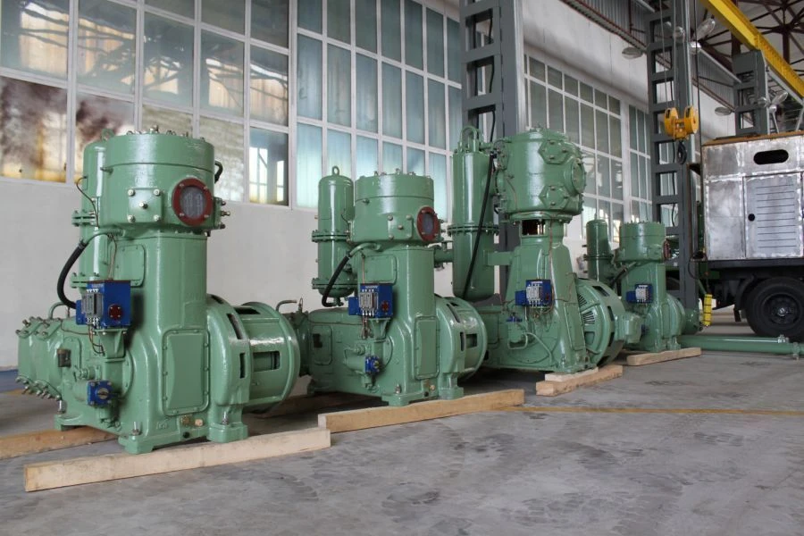 Air and Gas Piston Compressor Units on Angular Bases 2P