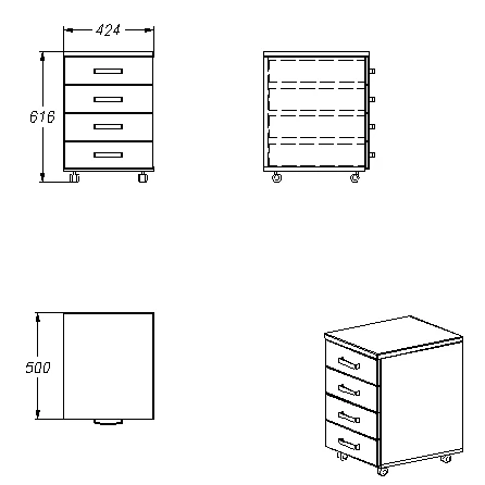 Bathroom Storage Cabinet KMD.1 for Toiletries and Cosmetics