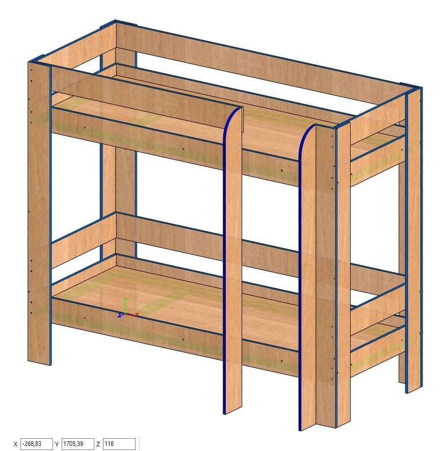 Adult Double-Decker Bed with 16mm LDSP Material