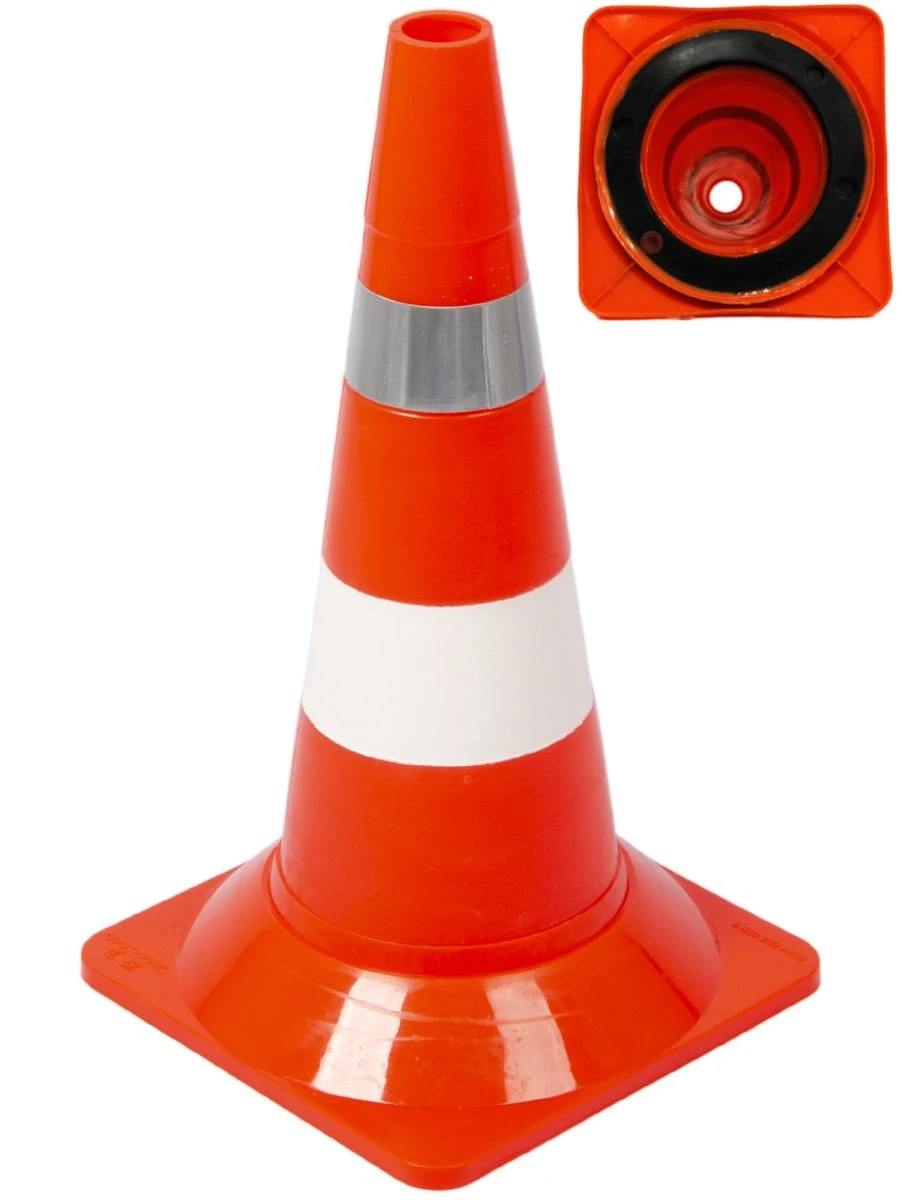 Weighted Traffic Cone 520mm with Reflective Stripes KС-2.6