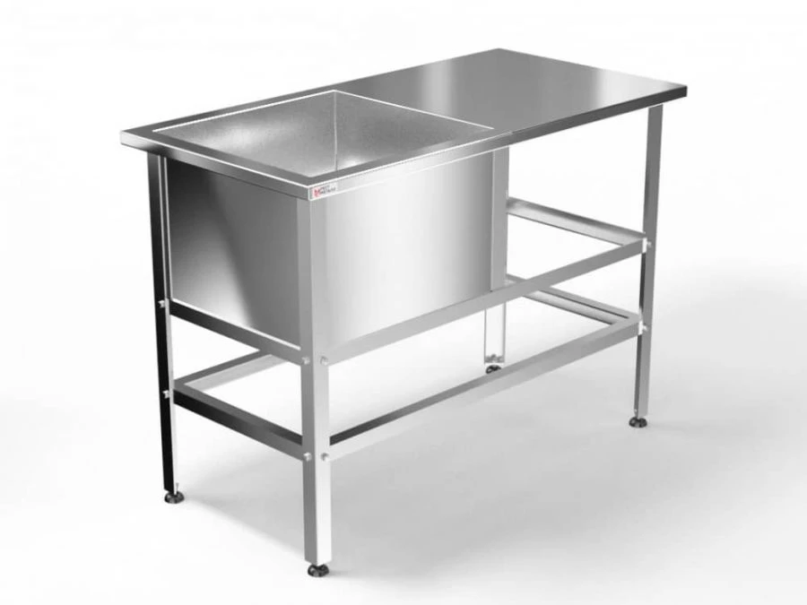 Stainless Steel Wash Basin with Work Surface, Model VMRB-1-U