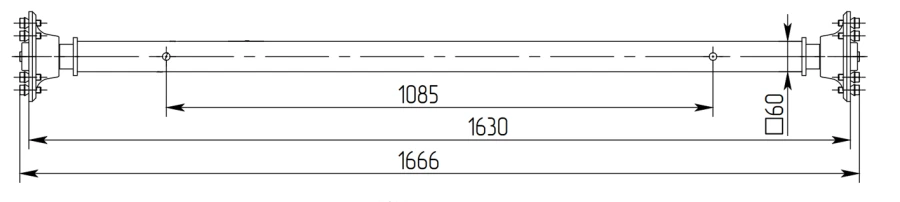 Trailer Axle Category O1 817701.026-07.06.800