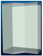 Corner Display Showcase 2000 x 1200 x H 2500