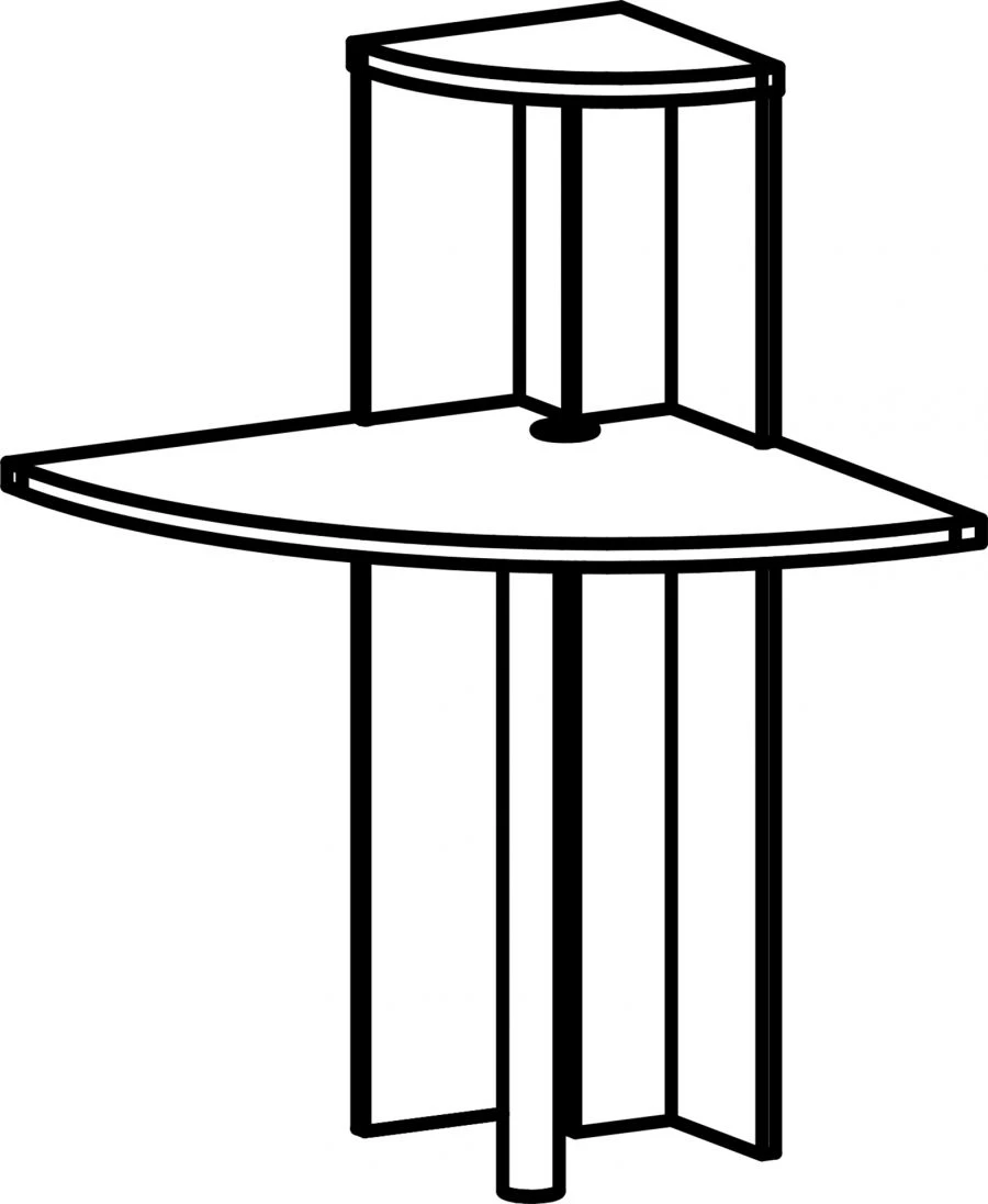 Corner Stand 8511 with Cable Hole - "Galant Waiting Zone" Series
