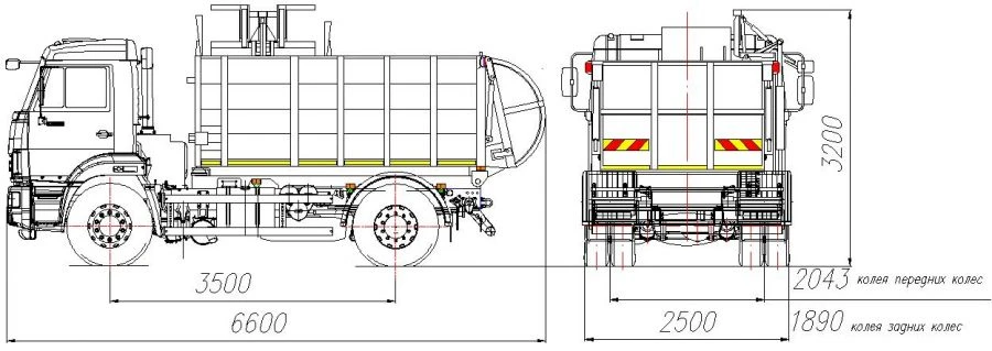 Side Loading Garbage Truck MK-4551-04