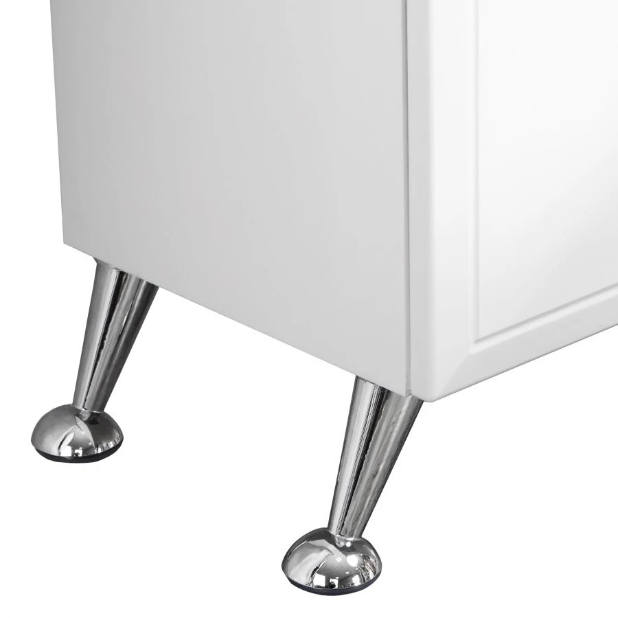 Aquaton Emily 100 Sink Cabinet with Laundry Basket - White