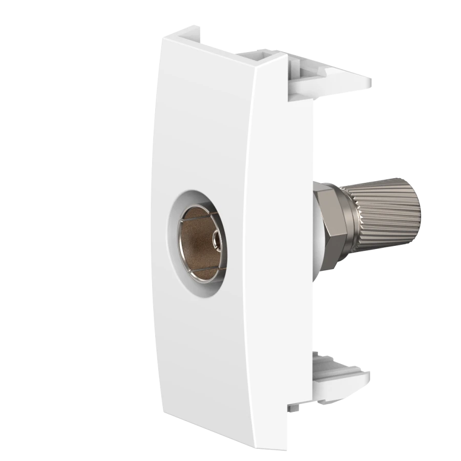 CADUCEUS ALING MODE FM Antenna Socket, Single, 1M, White, Art. 6622.0