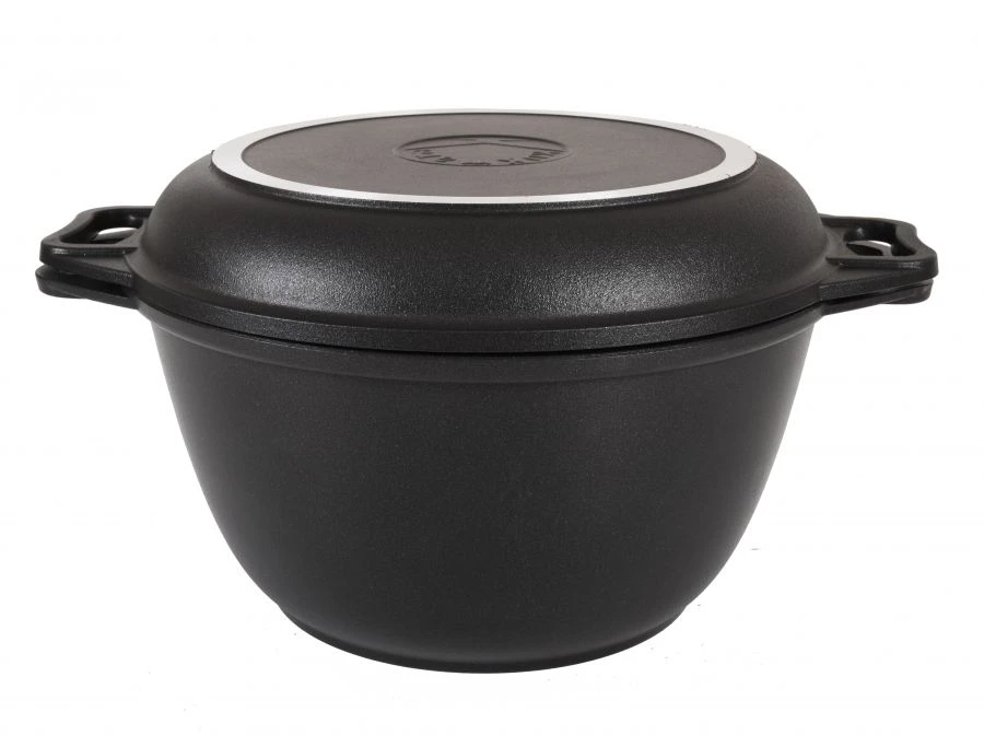 3L Aluminum Casserole with Lid and Frying Pan by Kukmara (Non-Stick)