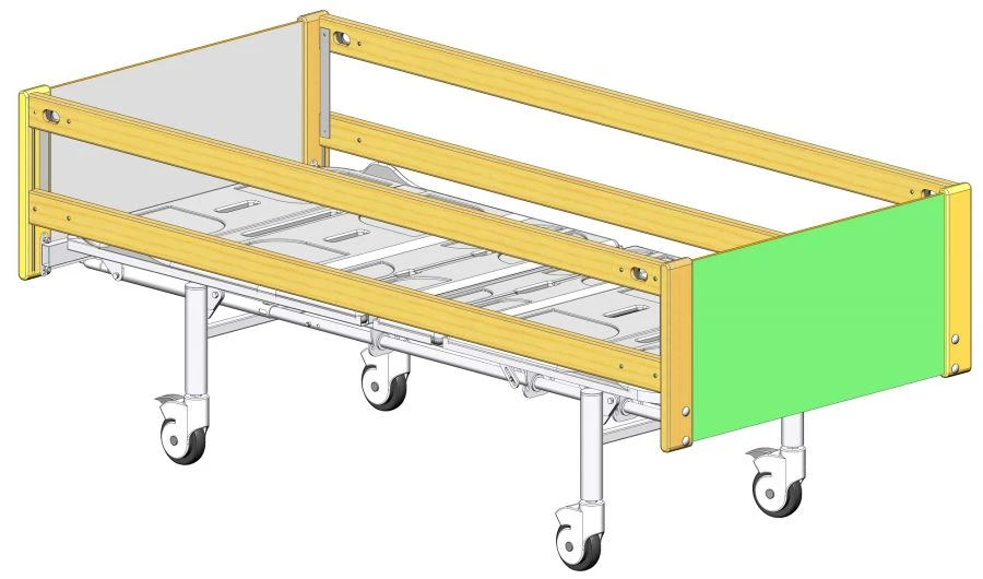 Functional Hospital Bed KФ2-01-«МСК» (МСК-6102П) with Wheels