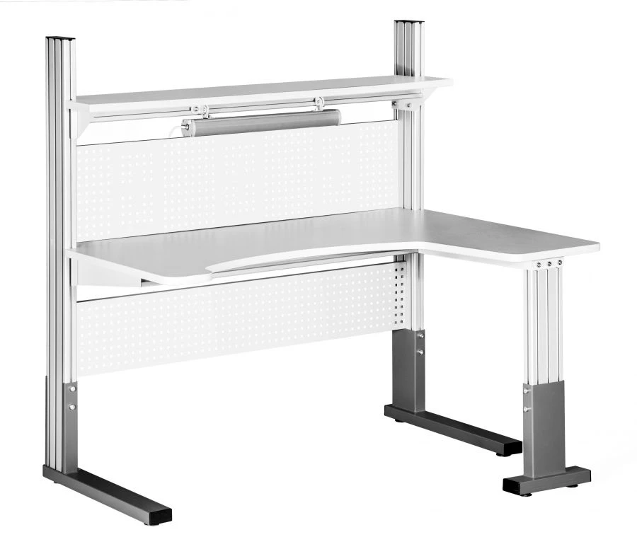 Alpha Series ESD Industrial Work Table Viking: ALF-N with Curved Top