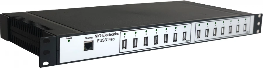 Remote USB Switch for Connecting Devices over LAN - Model NIO-EUSB14ep