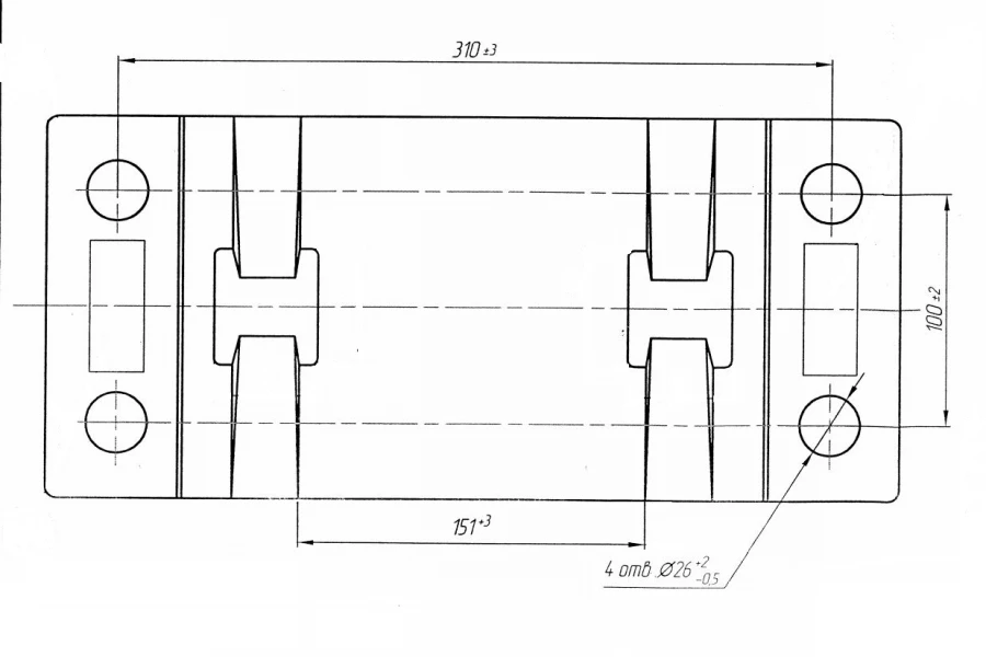 Cast Type KDL-65 Rail Pad for Wooden Tracks
