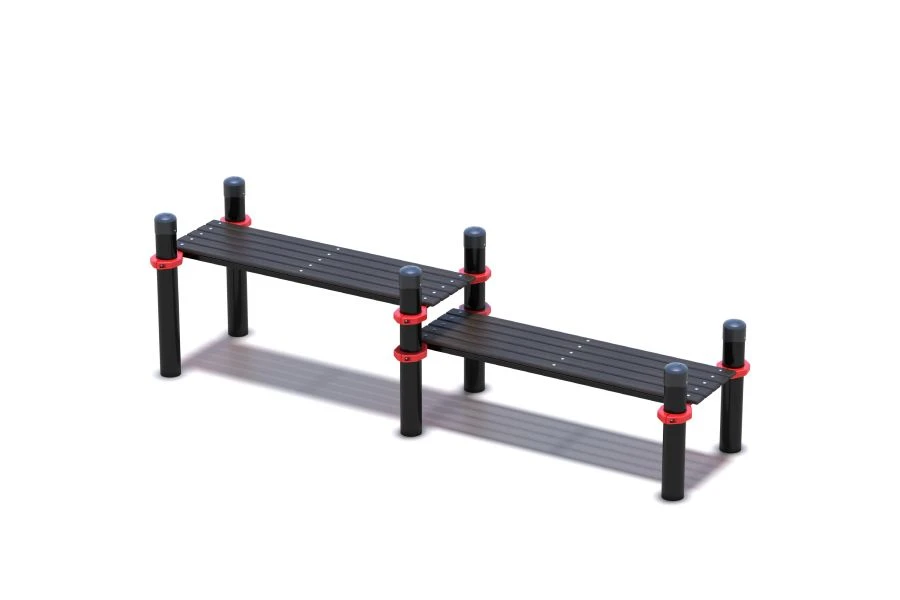 Double-Level Horizontal Gymnastics Bench