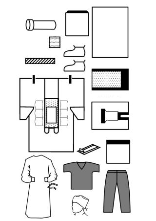Sterile Non-Woven Material Kit for Surgical Procedures
