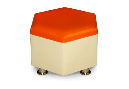 Hexagonal Puff with Wooden Frame for Preschoolers - Model 555