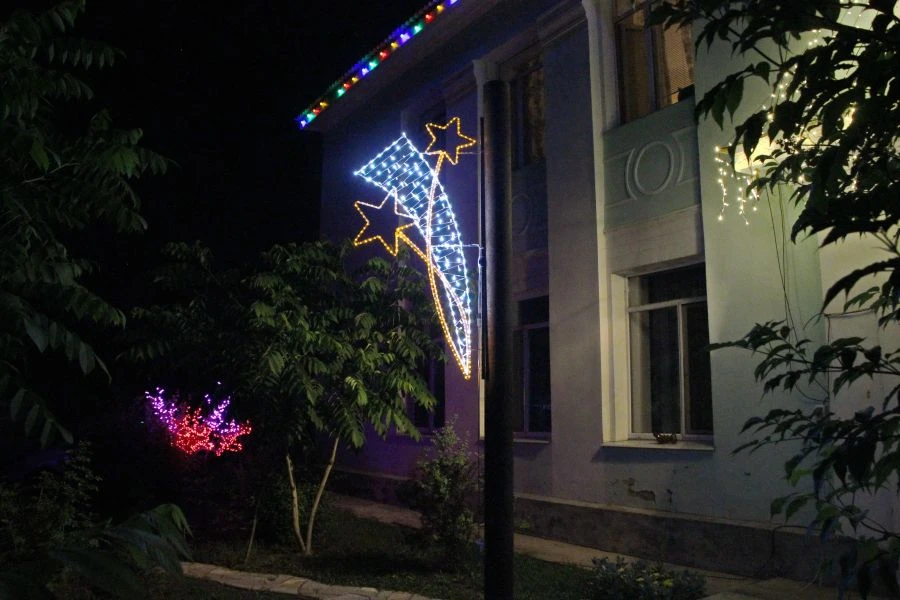 Decorative LED Panel "Two Stars" - Outdoor Light Fixture with Brackets (220V, 24V Modifications)