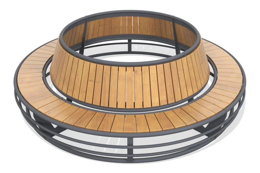 Park Bench LGSP-34 - Durable Steel Design