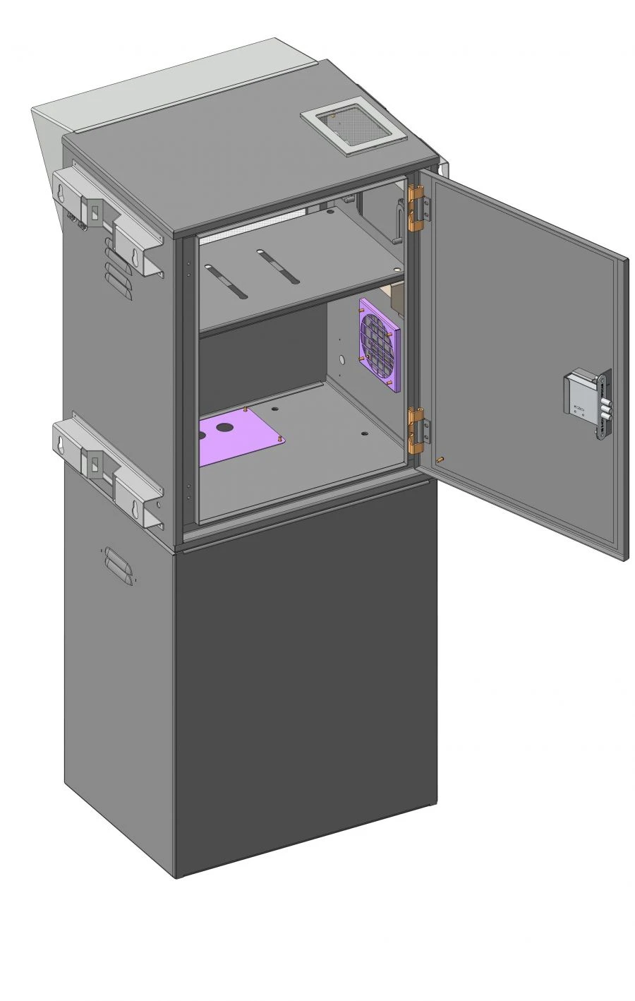 Outdoor Anti-Vandal Telecommunications Cabinet SHU-VK-08 615x700x505-C