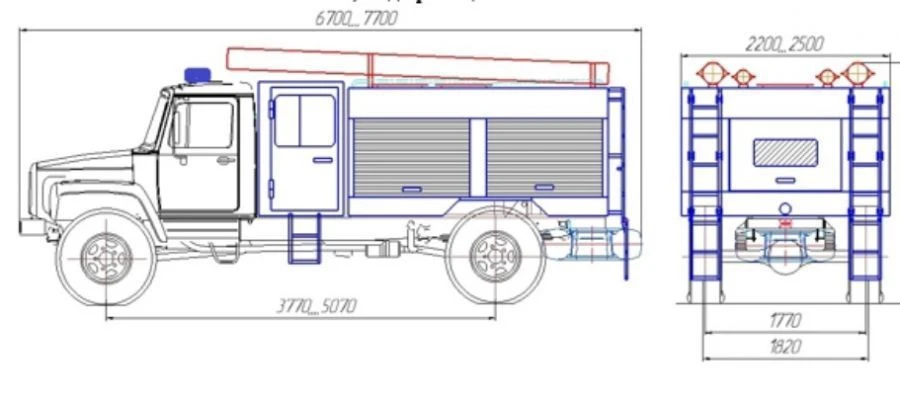 Fire Tanker Truck for Firefighting and Rescue, Model 2790С