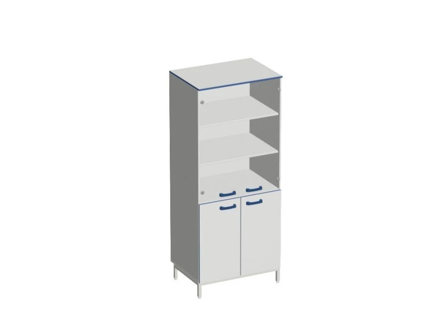 Laboratory Dish Cabinet with Glass Doors - Model: ШП, ШП оф., ШП-Ф
