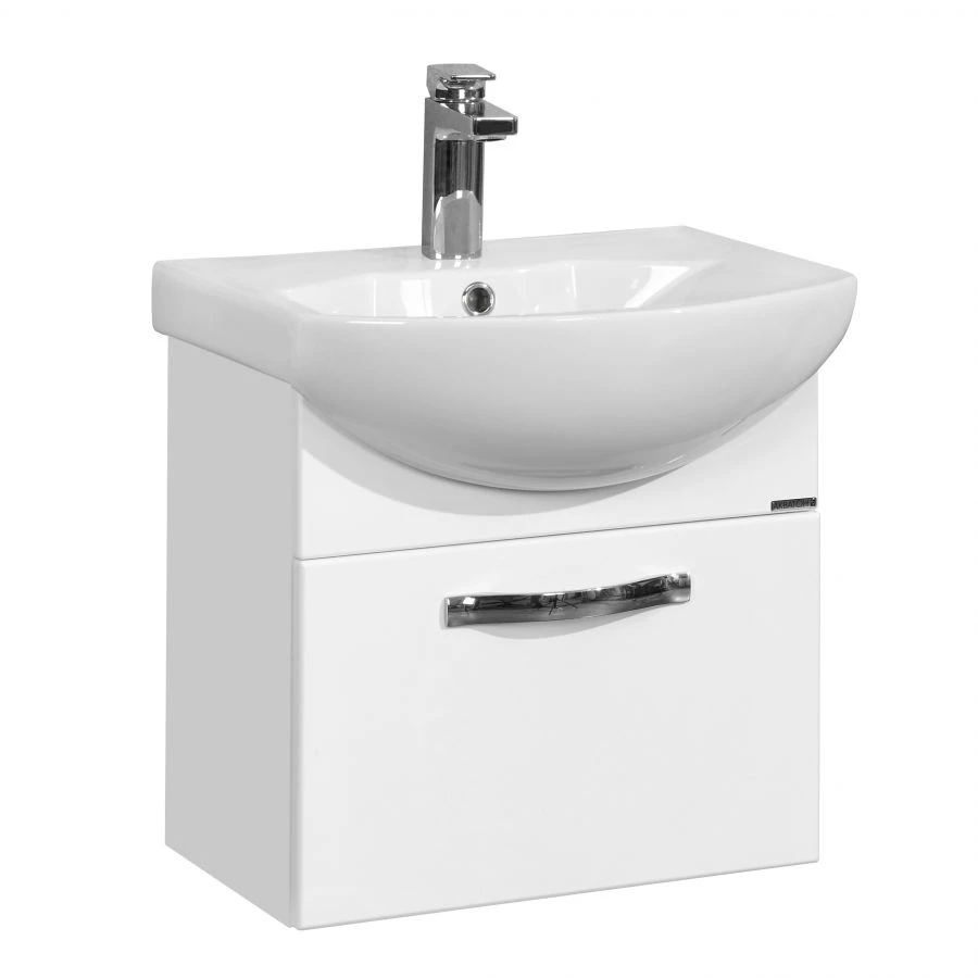 Compact Wall-mounted Vanity Cabinet Aquaton Aria 50