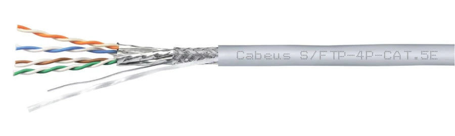 Symmetrical Communication Cable for Digital Transmission Systems Cabeus Cat 5e S/FTP
