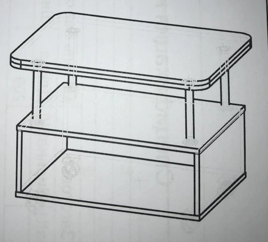 Mobile Coffee Table - Laminated Chipboard