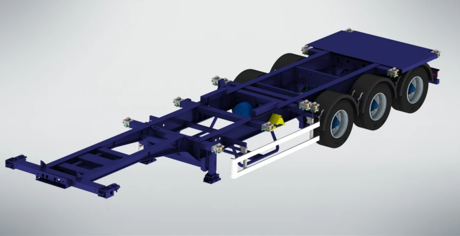 Three-Axle Container Semi-Trailer CY-453 (No Hydraulic Equipment)