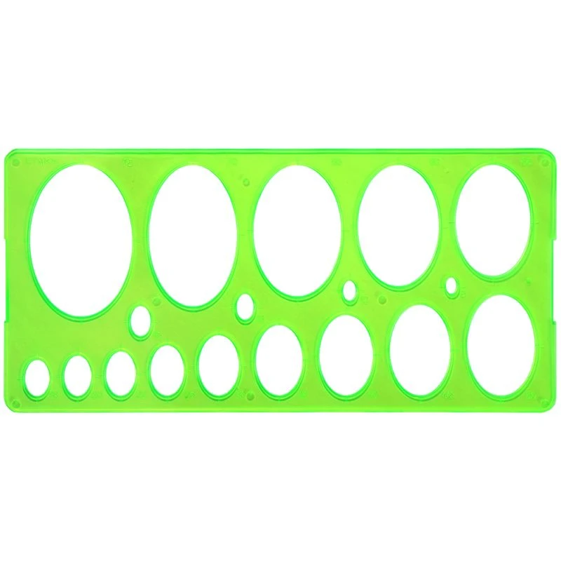 Ellipse Stencil, 8-75 mm, Green Tinted