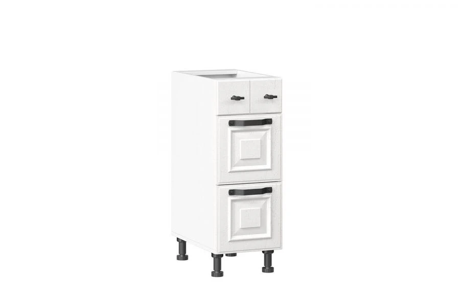 Luxurious White Kitchen Cabinet with 3 Drawers Model LD.270170.000