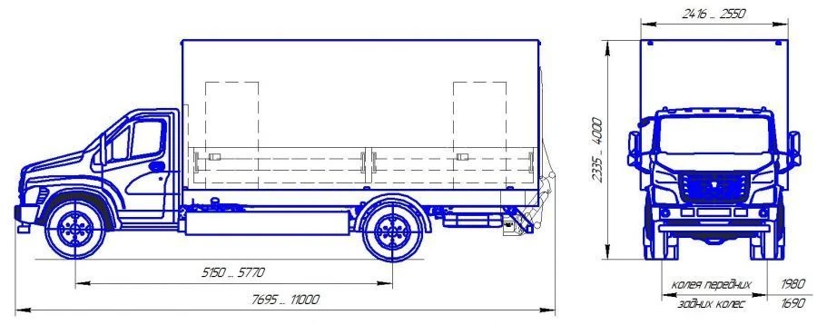 Diesel Trucks with Payload Capacity between 3.5t and 10t - Flatbed Platform
