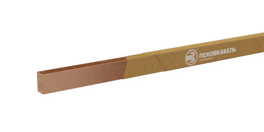 Copper rectangular section wire with polyimide-fluoroplastic insulation PPTSD