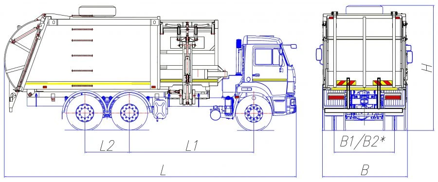 Side Loading Refuse Truck MK-4553-08