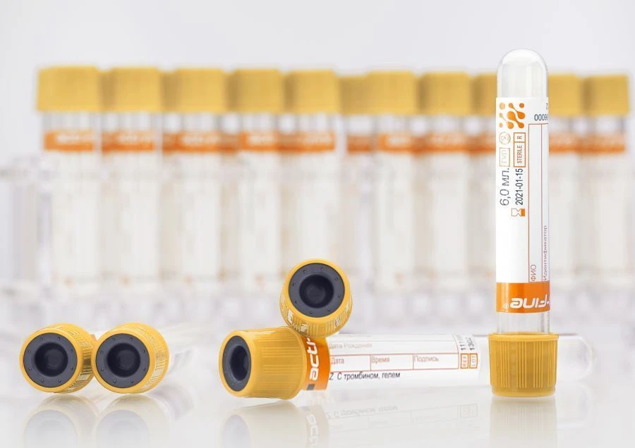 Пробирки вакуумные «Acti-Fine®» для забора венозной крови с тромбином, гелем, размер 16х100 мм, объем: 9,5 мл