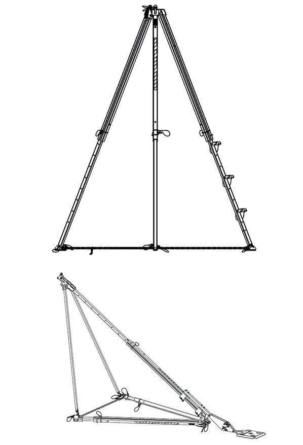 Tripod Anchor Device Type B with Additional Section HS-TM14ST/HS-AT015