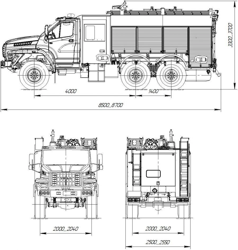 Fire Foam Extinguishing Vehicle APT 4.0 UR66 Model 001-UPZ