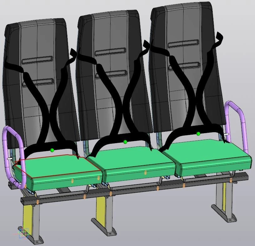 School Bus Passenger Seat with Armrests DS15.6840.010-PV11