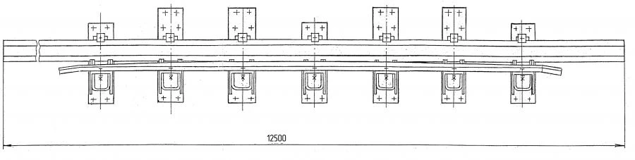 Cross Rail with Counter Rail for Switches Project 2766.05.000-01